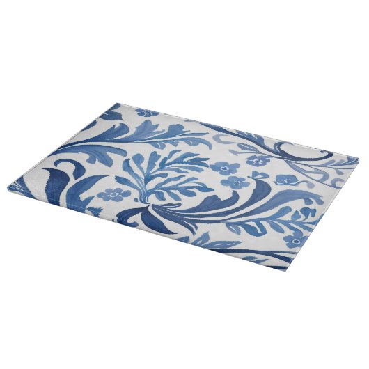 Blauw & Wit Bloemontwerp | Chinoiserie Pattern Snijplank (Hoek)