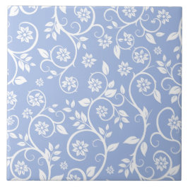 blauw-wit bloempatroon tegeltje