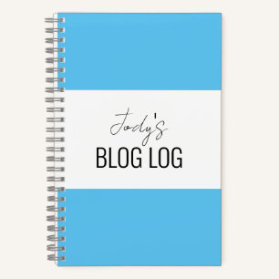 Blauw & Wit Blogging Spiral Notitieboek