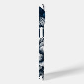 Blauw & Wit Boheemse Bloemprint Case-Mate iPhone Case (Achterkant / Rechts)