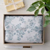  blauw wit bohemen elegant floraal tissuepapier (Geschenk)