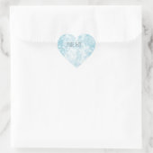 Blauw Wit Bokeh Hart Sticker (Tas)