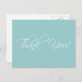 Blauw Wit bruiloft Dank u Briefkaarten (Voorkant / Achterkant)