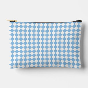 Blauw Wit Checker Diamant Patroon Etui