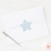 Blauw Wit Chevron Ombre Ster Sticker (Envelop)