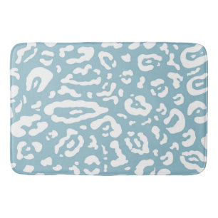 Blauw & Wit Chic Cheetah Luipaard Dierprint Badmat