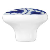 Blauw & wit China Kijk -  Floral  Keramische Knop (Zijkant)
