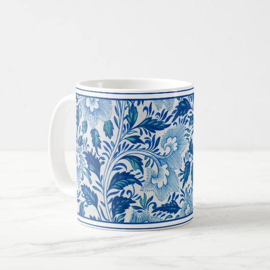 Blauw-wit Chinoiserie Chic Mok (Voorkant links)