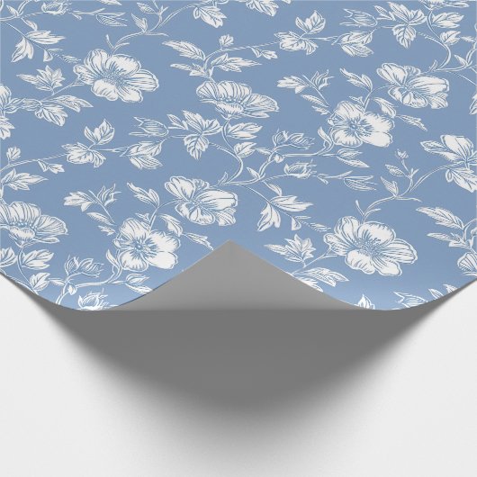 Blauw-wit Chinoiserie Decoupage Cadeaupapier (Hoek)
