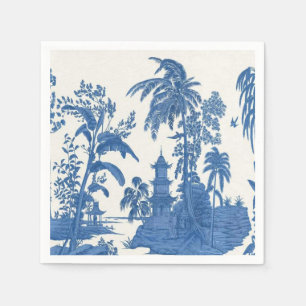 Blauw-wit Chinoiserie Decoupage Servet