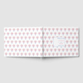 Blauw Wit Chinoiserie Met Roze Bloesems Bruiloft Gastenboek (Volledig)