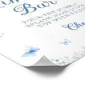 Blauw-wit Chinoiserie Mimosa Bar Poster (Hoek)