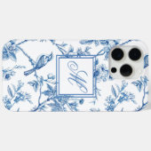 Blauw-wit Chinoiserie Monogram Case-Mate iPhone Case (Achterkant (horizontaal))