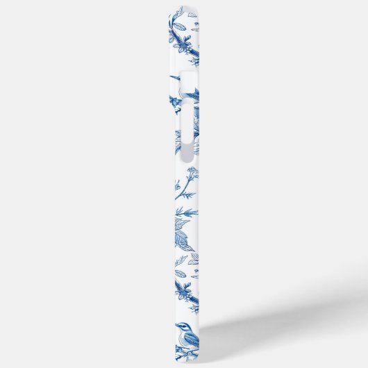 Blauw-wit Chinoiserie Monogram Case-Mate iPhone Case (Achterkant / Links)