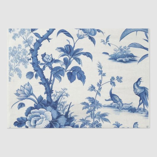 Blauw & Wit Chinoiseries Decoupage Tissuepapier (Voorkant)