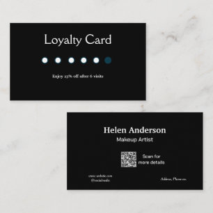 Blauw Wit Classic Business Salon Loyaliteitskaarte Visitekaartje