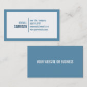 Blauw/Wit Clean Modern Visitekaartje (Voorkant / Achterkant)