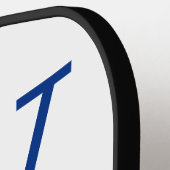 Blauw & Wit College Team Kleuren Monogram Pickleball Paddle (Links Detail)