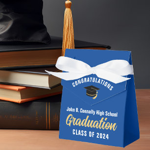 Blauw Wit Custom 2025 School Graduation Party Bedankdoosjes