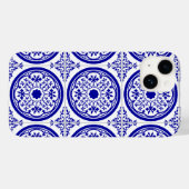 Blauw Wit Delft Geïnspireerd Faux Tegel iPhone Case-Mate iPhone Case (Achterkant (horizontaal))