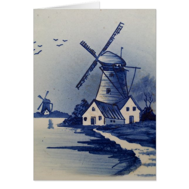  Blauw Wit Delft Windmolen (Voorkant)