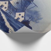  Blauw Wit Delft Windmolen Cadeaupapier (Hoek)
