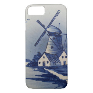  Blauw Wit Delft Windmolen iPhone 8/7 Hoesje