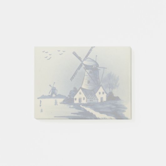 Blauw Wit Delft Windmolen Post-it® Notes (Voorkant)