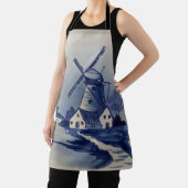  Blauw Wit Delft Windmolen Schort (Insitu)