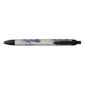 Blauw Wit Delft Windmolen Zwarte Inkt Pen (Achterkant)