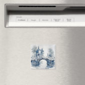 Blauw-wit Delfts stijllandschap Magneet (Insitu (Vaatwasser))