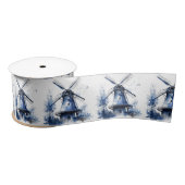 Blauw-wit Delfts stijllandschap met windmolen Lint (Spoel)