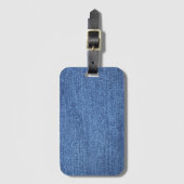 Blauw wit denim textuur Kijk Afbeelding Bagagelabel (Voorkant (verticaal))