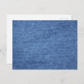 Blauw wit denim textuur Kijk Afbeelding Briefkaart (Voorkant / Achterkant)