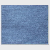 Blauw wit denim textuur Kijk Afbeelding Cadeaupapier (Vlak)