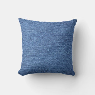Blauw wit denim textuur Kijk Afbeelding Kussen