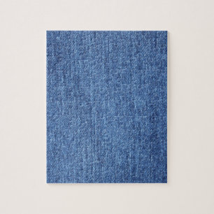 Blauw wit denim textuur Kijk Afbeelding Legpuzzel