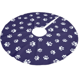 Blauw wit doekje schilderen Patroon kerstmis Kerstboom Rok
