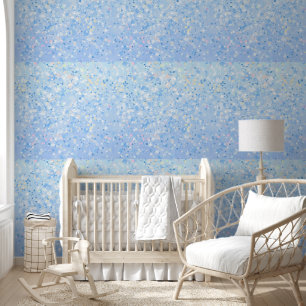 Blauw Wit Elegant Behang