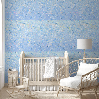 Blauw Wit Elegant Behang