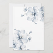 Blauw-wit elegante bloemen, we kunnen nauwelijks w kaart (Achterkant)