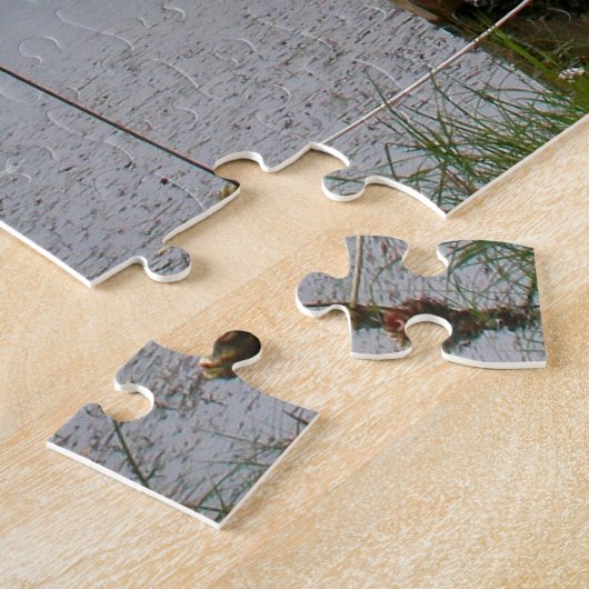 Blauw, wit en grijs drijfvliegtuig, Alaska Legpuzzel (Zijkant)