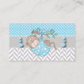 Blauw, Wit en Grijs Monkey Boek Aanvraag Informatiekaartje (Voorkant)