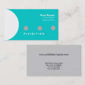 Blauw wit en grijs Visitekaartje (Voorkant / Achterkant)