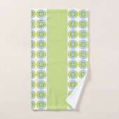Blauw wit en kalkgroen bad handdoek (Handdoek)