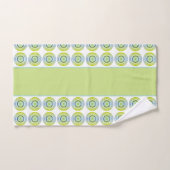 Blauw wit en kalkgroen bad handdoek (Handdoek)