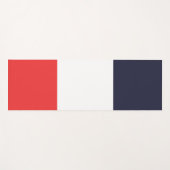 Blauw wit en rood gestreept design yogamat (Voorkant (horizontaal))