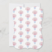 Blauw wit en roze Chinees aardeweddenschap Kaart (Achterkant)