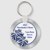 Blauw, wit en zilver, aangepaste cadeautjes sleutelhanger (Voorkant)