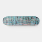 Blauw, wit en zwart abstract ontwerp skateboard (Horizontaal)